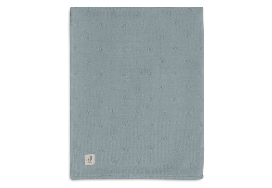 Deken Wieg 75x100cm Cosy Knit - Sea Green/Velvet