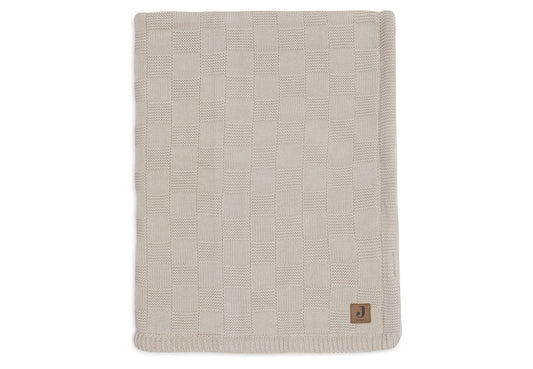 Deken Wieg 75x100cm Box Knit - Warm Sand/Velvet - GOTS