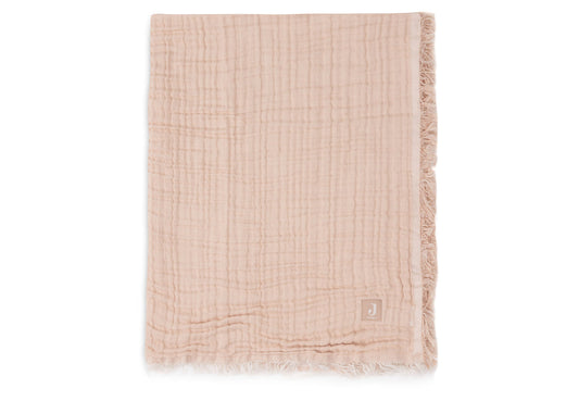 Deken Wieg 75x100cm Fringe Moonstone/Ivory - GOTS