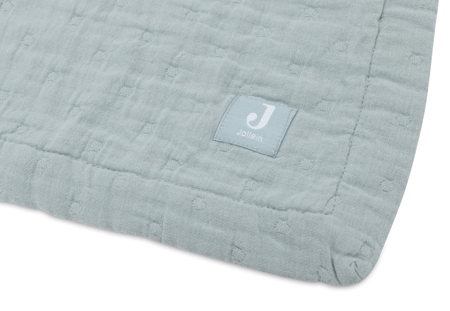 Deken Hydrofiel 75x100cm Jacquard - Sea Green - GOTS