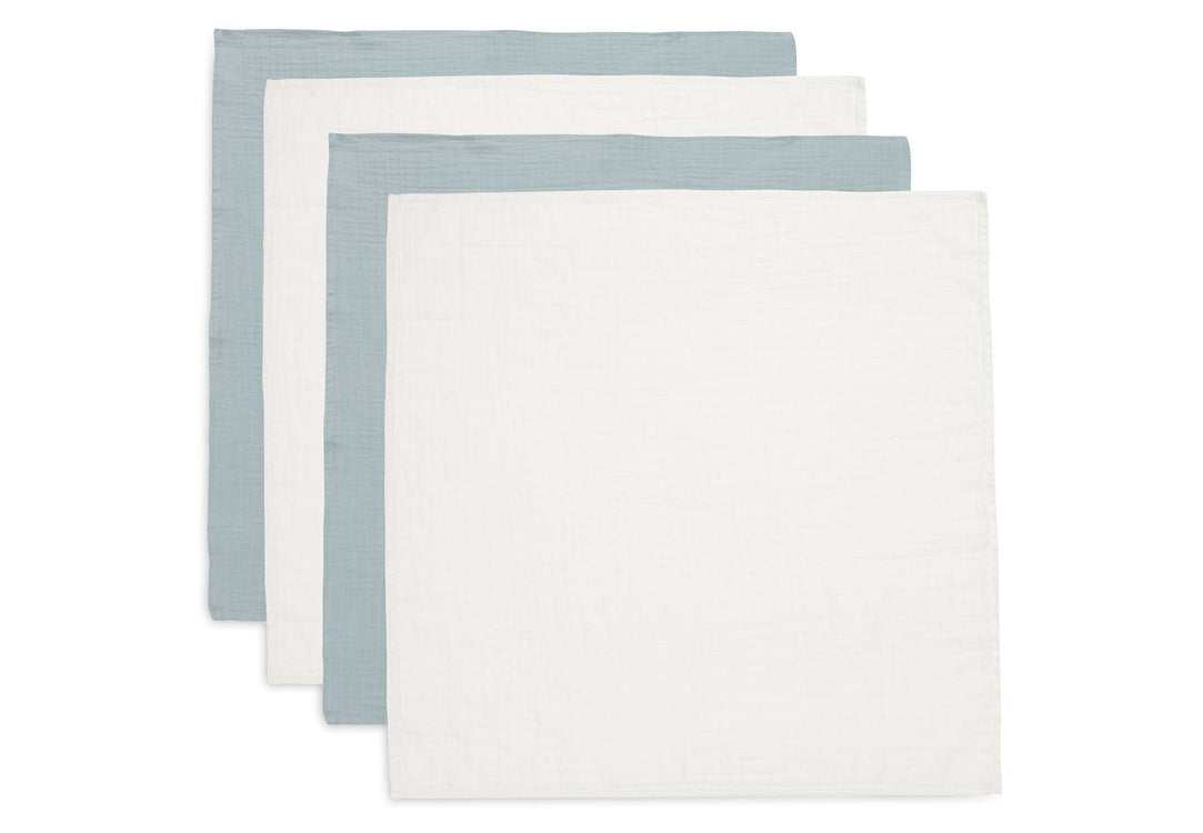 Hydrofiele Doek Small 70x70cm - Sea Green/Ivory - 4 Stuks