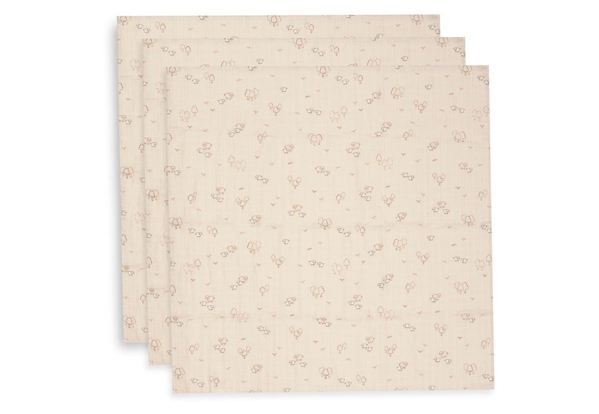 Hydrofiele Doek Small 70x70cm - Woolly - 3 Stuks