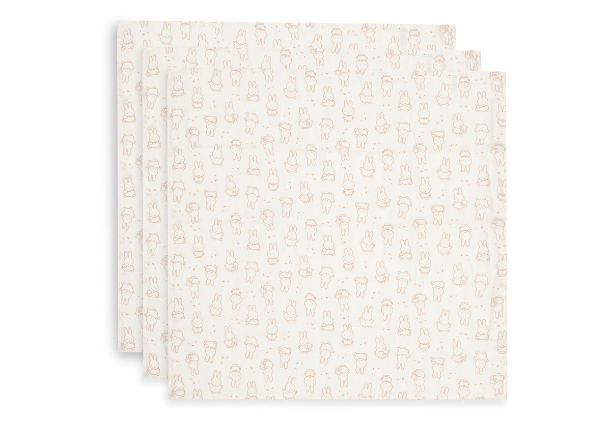 Hydrofiele Doek Small 70x70cm Nijntje Moments - Light Terra - 3 Stuks