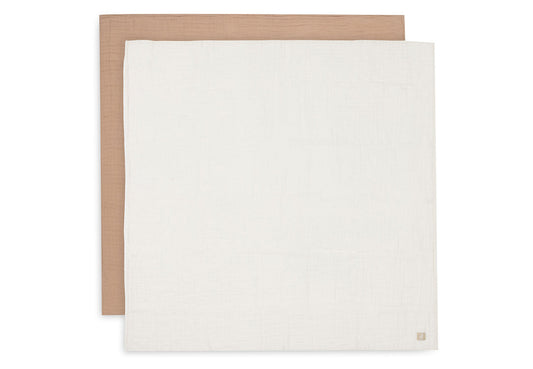 Hydrofiele Doek Large 115x115cm - Biscuit/Ivory - 2 Stuks