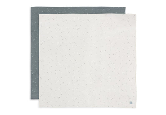 Hydrofiele Doek Large 115x115cm Twinkling - Sea Green - 2 Stuks