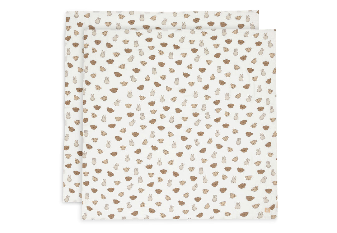 Hydrofiele Doek Large 115x115cm - Miffy and Friends - 2 Stuks