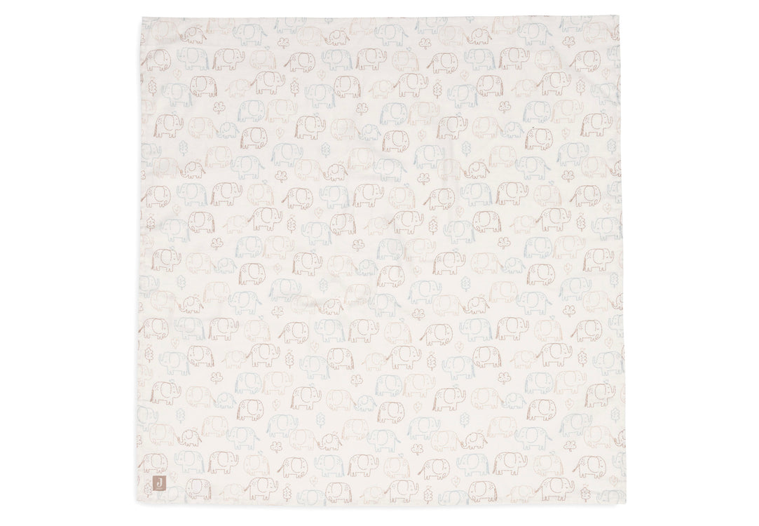 Hydrofiele Doek Large 115x115cm - Elephant Tales - 2 Stuks