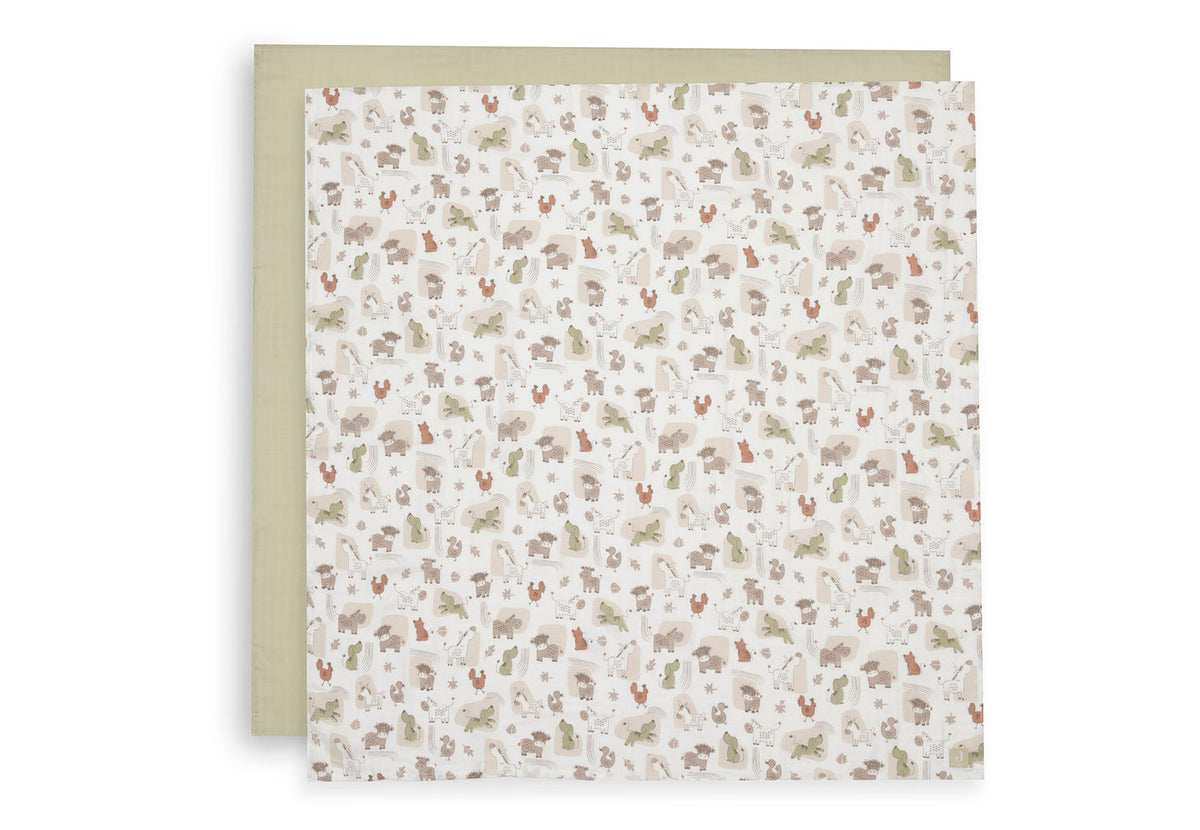 Hydrofiele Doek Large 115x115cm - Barn Buddies - 2 Stuks