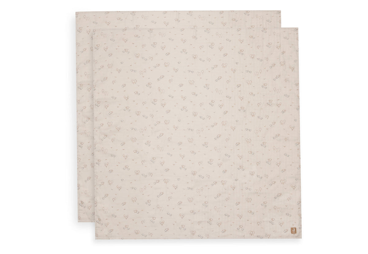 Hydrofiele Doek Large 115x115cm - Woolly - 2 Stuks