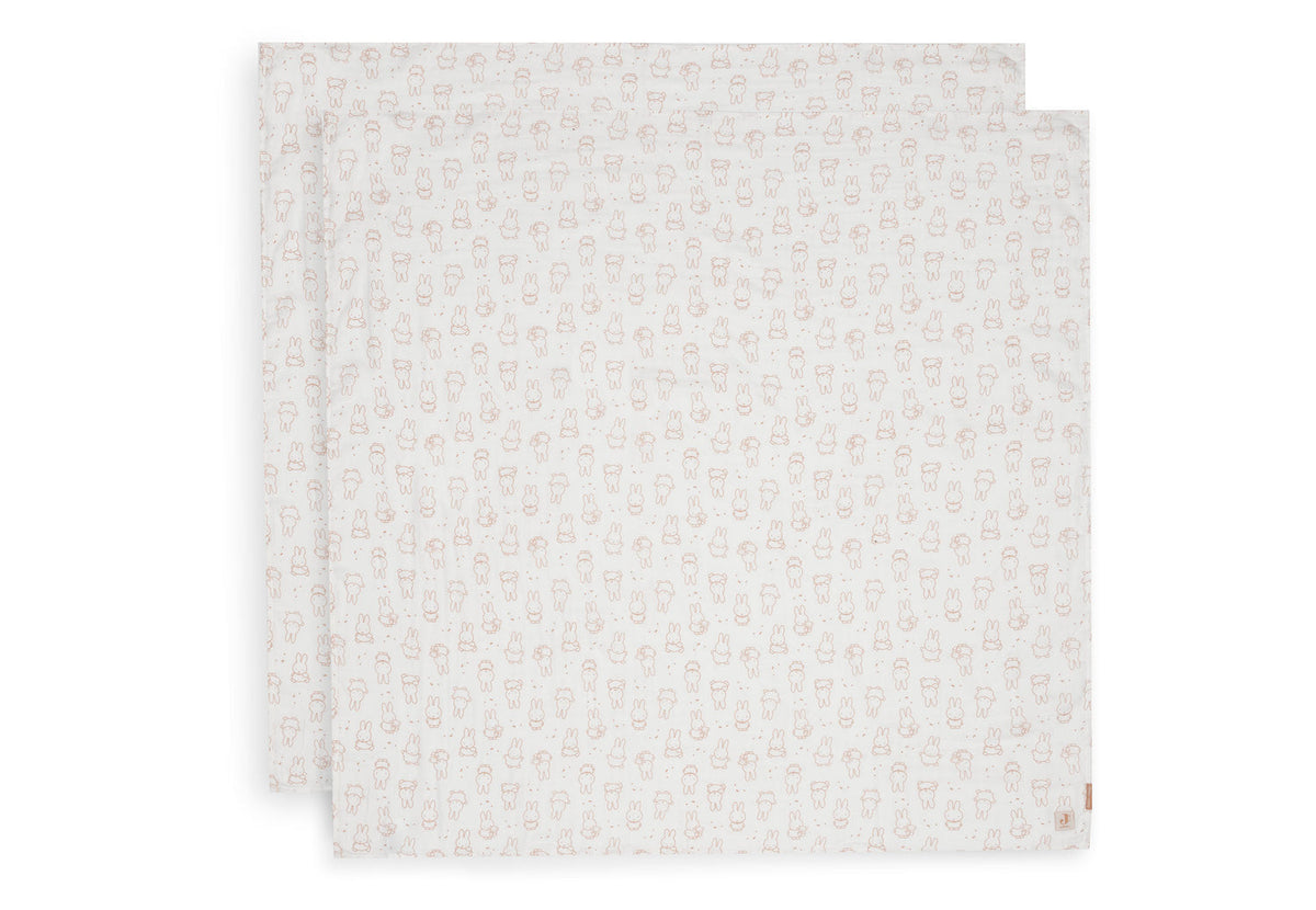 Hydrofiele Doek Large 115x115cm Nijntje Moments - Light Terra - 2 Stuks