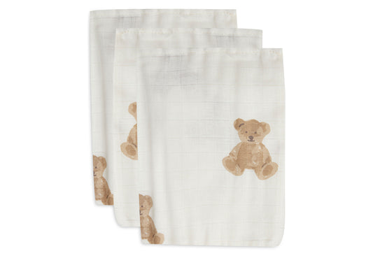 Washandje Hydrofiel - Teddy Bear - 3 Stuks