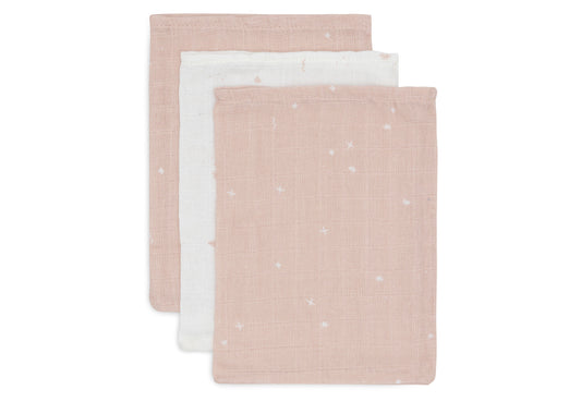 Washcloth Hydrofiel Twinkling - Wild Rose - 3 Pieces