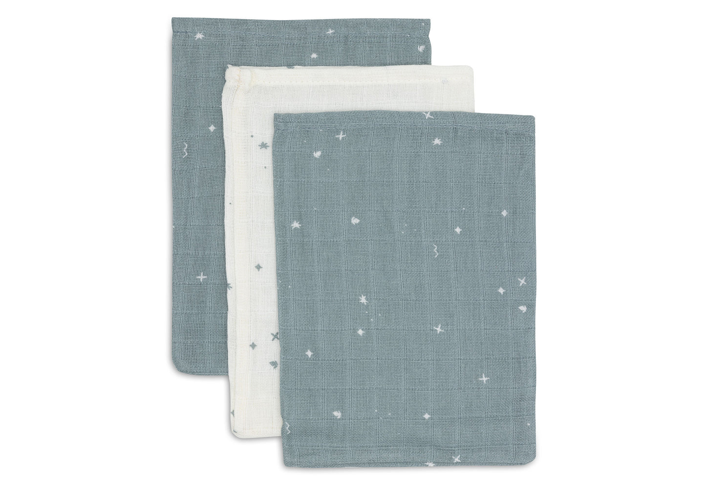 Washcloth Hydrofiel Twinkling - Sea Green - 3 Pieces