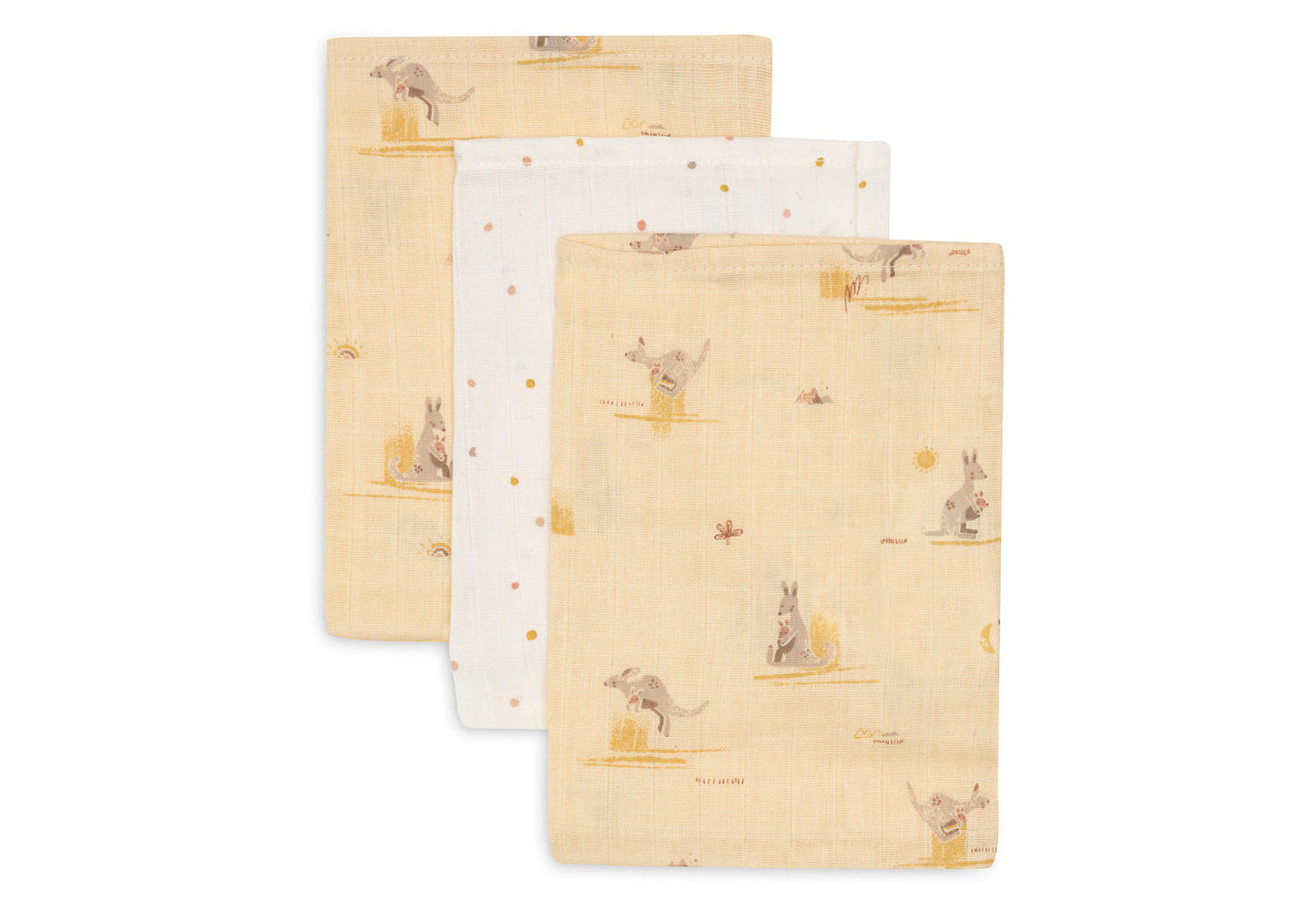 Washandje Hydrofiel - Kangaroots - 3 Stuks