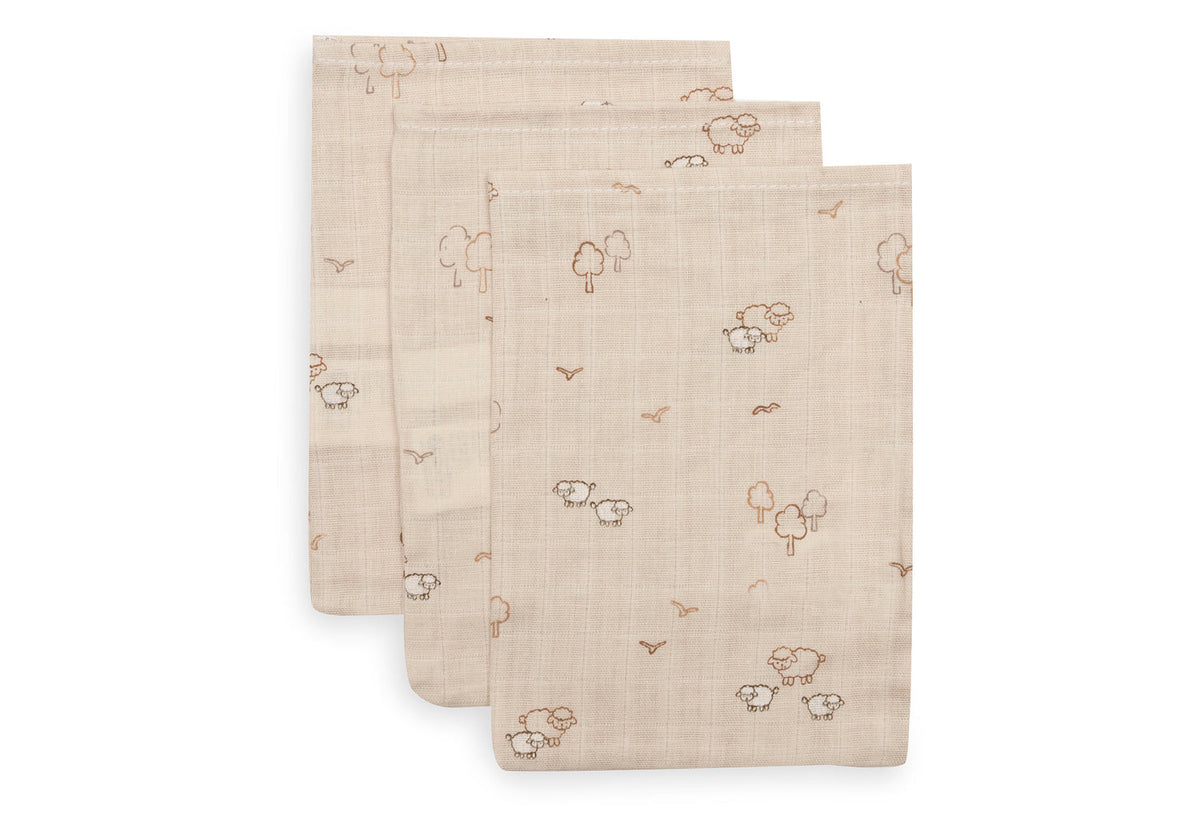 Hydrofiel Washandje 15x20cm - Woolly - 3 Stuks