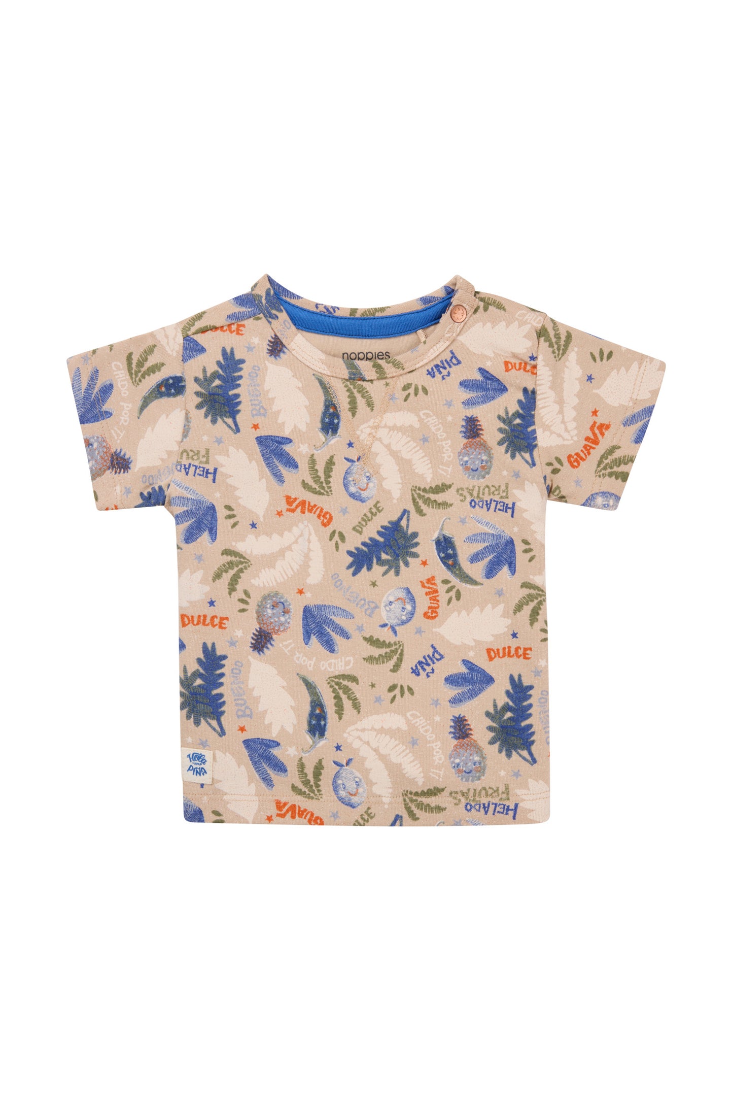 T-shirt Ofunato - Fruit Pattern Sand/Nude