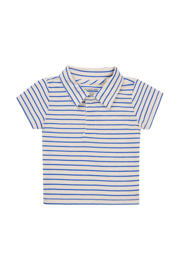 Poloshirt Okaya - Stripe Pattern Medium Grey
