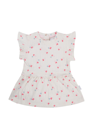 Jurk Minden - Animals pattern Off white
