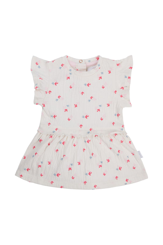 Jurk Minden - Animals pattern Off white