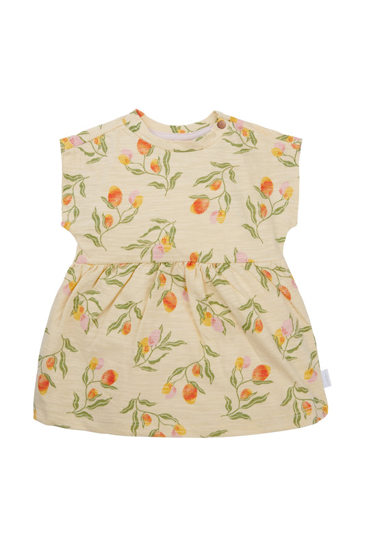 Jurk Mobinee - Fruit pattern Medium Yellow