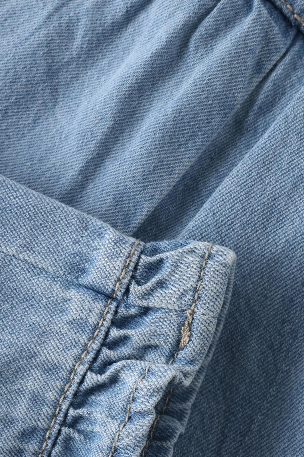 Broek straight fit - Light Blue Denim