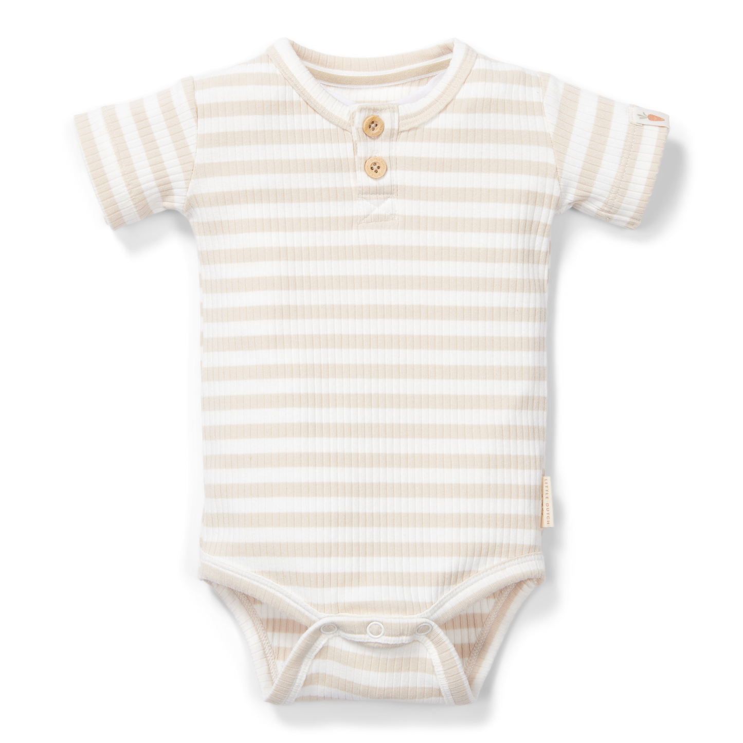 Romper short sleeve Stripe Sand/White