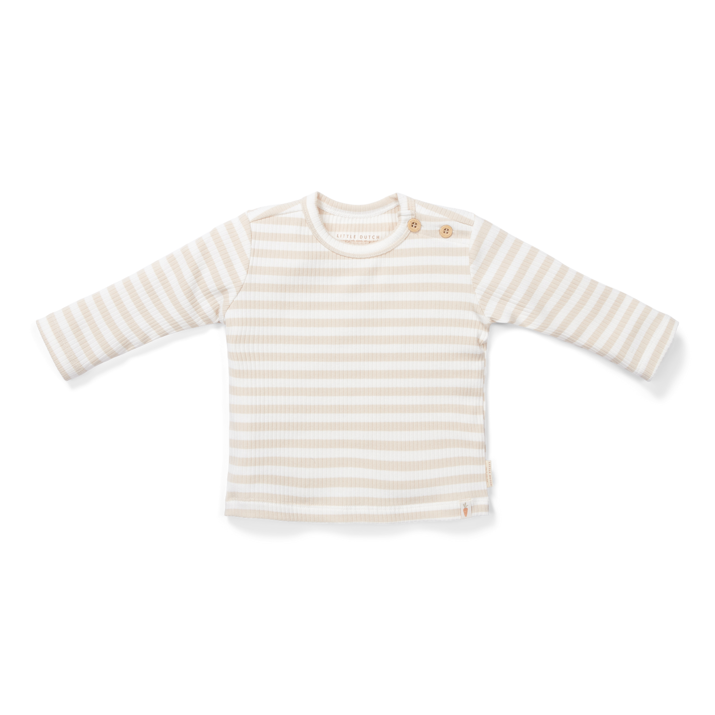 Long sleeve T-shirt Stripe Sand/White