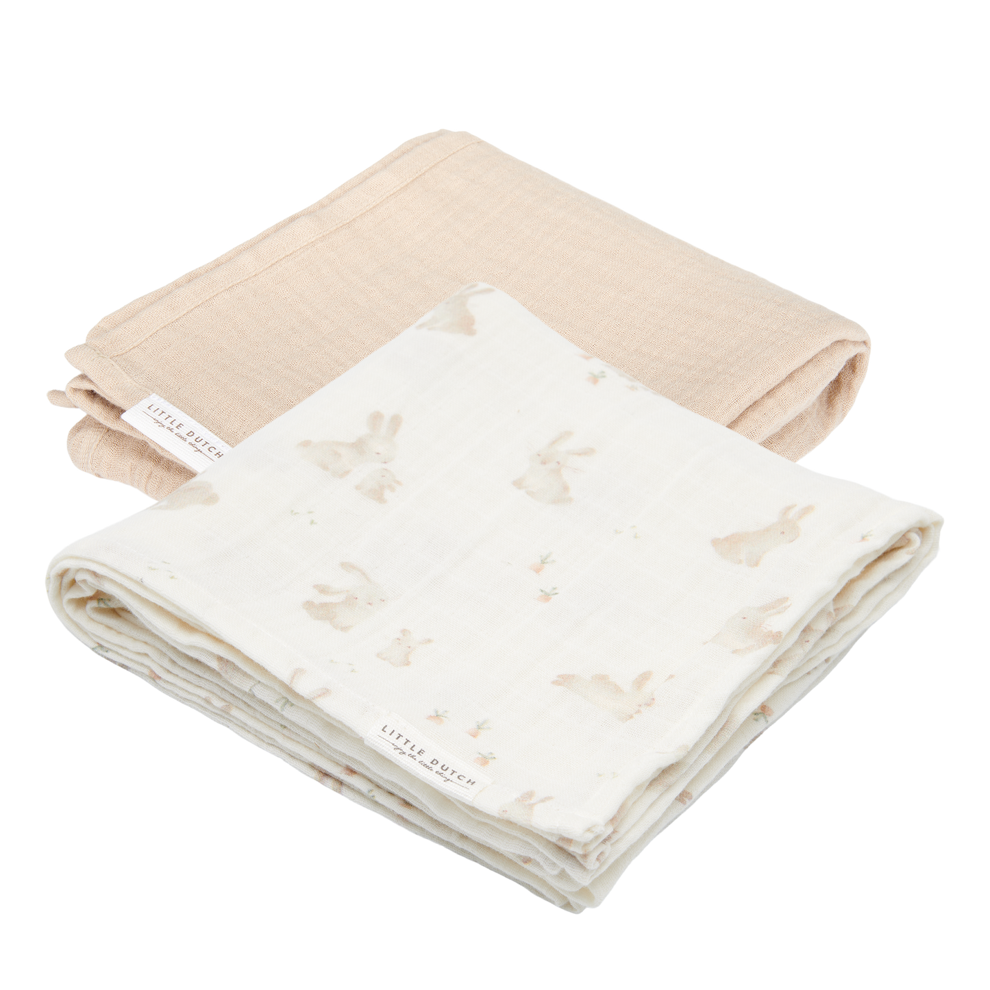 Swaddle cloths set hydrofiel 70 x 70 Baby Bunny / Beige